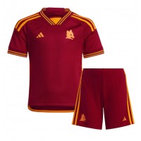 Otroški Nogometni dresi AS Roma Domači 2023-24 Kratek Rokav (+ Kratke hlače)